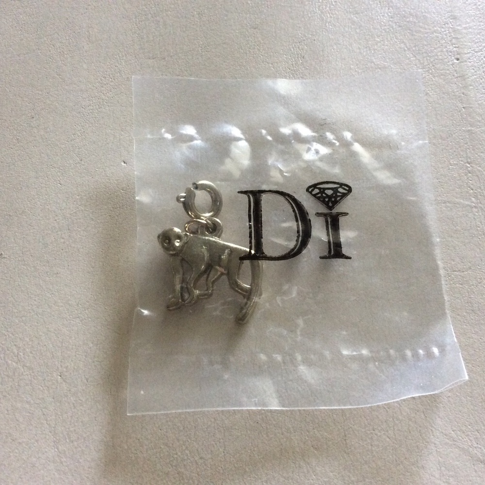 DI Diamond International Monkey Charm Gold Tone